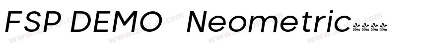 FSP DEMO   Neometric字体转换
